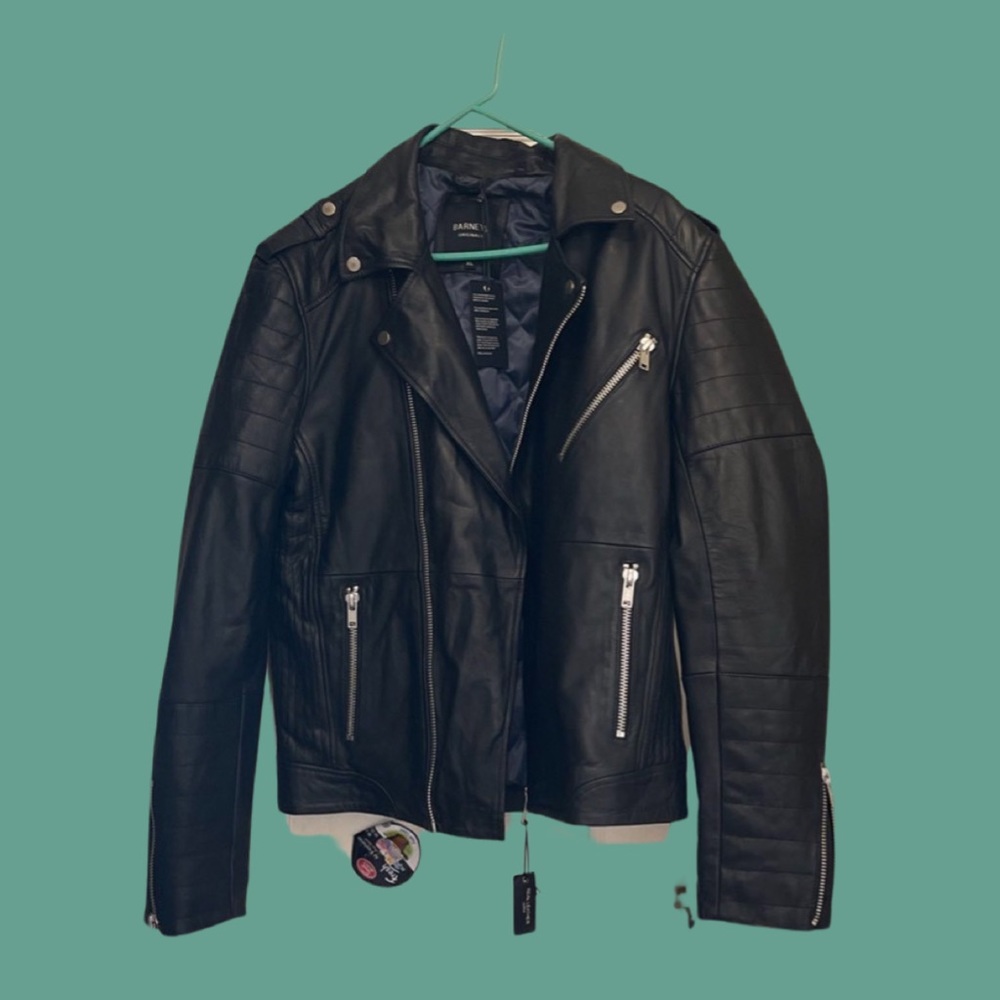Barney’s| Full Zip| Leather| Moto Jacket| Brand New, Never worn| Smoke Free